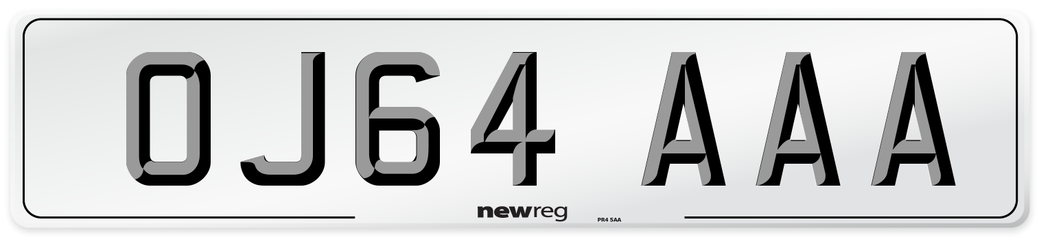 OJ64 AAA Number Plate from New Reg